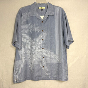 Tommy Bahama Men's Silk Hawaiian Floral Camp Shirt Size L Short Sleeve Tropical